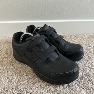 New Balance 577 Black Leather Casual Walking Shoes MW577VK Men's Size 11.5 D USA